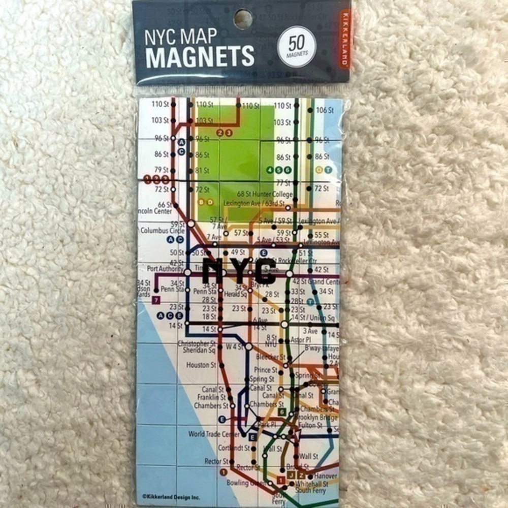 Kikkerland "NYC" City Street Magnet Map